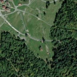 Vue satellite de Aire naturelle de camping de Passy Plaine-Joux à Magland