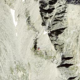 Vue satellite de Cabane de l'A Neuve à Chamonix-Mont-Blanc