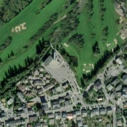 Vue satellite de Fontaine des Praz (chapelle) à Chamonix-Mont-Blanc