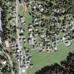 Vue satellite de Gîte de la Fouly à Chamonix-Mont-Blanc