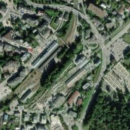 Vue satellite de Fontaine de la gare de Chamonix-Mont-Blanc à Chamonix-Mont-Blanc
