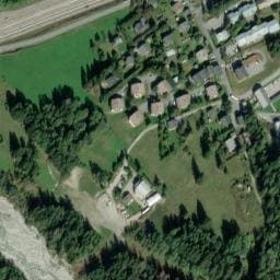 Vue satellite de Fontaine des Pèlerins (auberge de jeunesse) à Les Houches