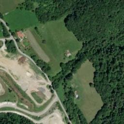 Vue satellite de Aire de stationnement camping-car au Lac de Thuy à Les Clefs