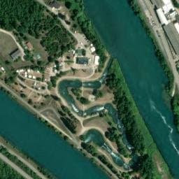 Vue satellite de Espace Eau Vive à Sault-Brénaz