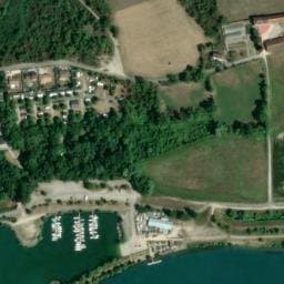 Vue satellite de Camping de la Vallée Bleue à Villebois