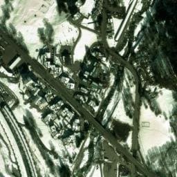 Vue satellite de Fontaine aire pique-nique d'Entrèves à Chamonix-Mont-Blanc