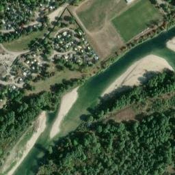 Vue satellite de Les Plages de l'Ain à Saint-Jean-de-Niost