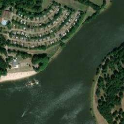 Vue satellite de Camping des Lacs à Lésignac-Durand