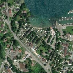 Vue satellite de Camping international Le Lac Bleu à Lathuile