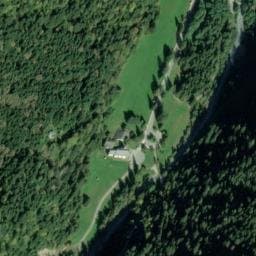 Vue satellite de Fontaine de Notre-Dame-de-la-Gorge à Les Contamines-Montjoie