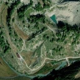 Vue satellite de Cabane du Combal à Les Contamines-Montjoie