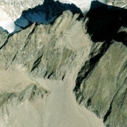 Vue satellite de Bivouac d'Estelette (Adolfo Hess) à Les Contamines-Montjoie