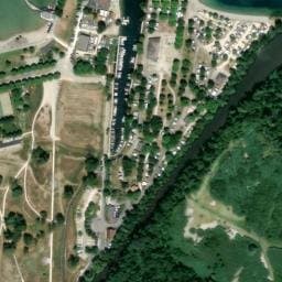 Vue satellite de Camping de l'Île aux Cygnes à Bourdeau
