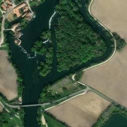 Vue satellite de Camping au jardin à Mosnac-Saint-Simeux