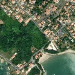 Vue satellite de Aire municipale Miramar à Semussac