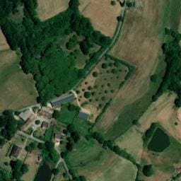 Vue satellite de Camping à la ferme du Domaine de Royères à La Roche-l'Abeille