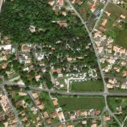 Vue satellite de Camping les Chênes Verts à Semussac