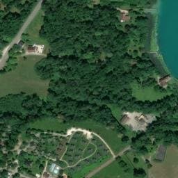 Vue satellite de Camping Huttopia Lac d'Aiguebelette à Aiguebelette-le-Lac