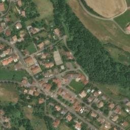 Vue satellite de Aire de stationnement Les Haies / Mairie à Les Haies
