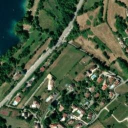 Vue satellite de Abri du Lac de Paladru à Bilieu