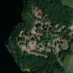 Vue satellite de Camping Huttopia Lac de la Siauve à Beaulieu