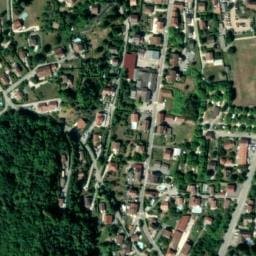Vue satellite de Les Platanes à Charavines