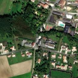 Vue satellite de Camping de Baignes à Touvérac