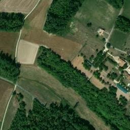 Vue satellite de Aire Camping-car privée Ferme de Lafayas à Celles