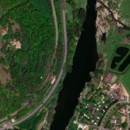 Vue satellite de Camping Les Ombrelles à Beaulieu