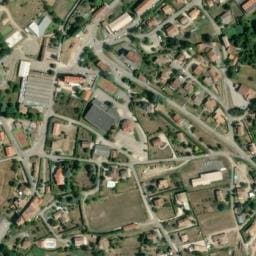 Vue satellite de Aire camping-car communale Saint-Félicien à Bozas