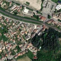 Vue satellite de Parking de l'Octroi - Tournon-sur-Rhône à Mauves