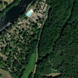 Vue satellite de Camping Le Saulou à Monceaux-sur-Dordogne
