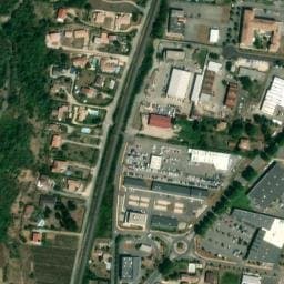 Vue satellite de Drive Leclerv à Mauves