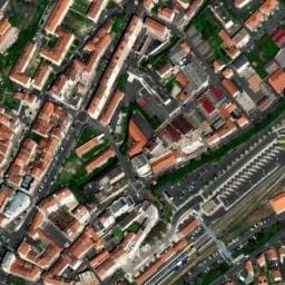 Vue satellite de Parking autocar (dépose-minute) à Aiguilhe