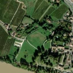 Vue satellite de Aire de stationnement pour camping-cars de Bourg à Bourg
