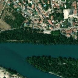Vue satellite de Aire de camping-car Ouest Mairie Beaumont-Monteux à Chanos-Curson
