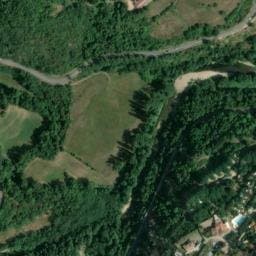Vue satellite de Domaine Camping les Roches à Gilhoc-sur-Ormèze