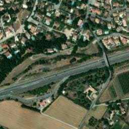 Vue satellite de Aire des Fruitiers à Saint-Marcel-lès-Valence