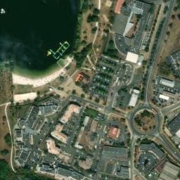 Vue satellite de Aire de camping-car du Lac de Dagueys à Pomerol