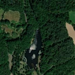 Vue satellite de Camping de Comiac - Lac des Vergnes à Estal
