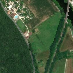 Vue satellite de Camping La Rivière à Les Eyzies