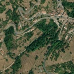Vue satellite de Aire de stationnement camping-cars des Nonières à Le Cheylard
