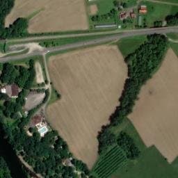Vue satellite de Camping Les Chalets sur Dordogne à Tauriac