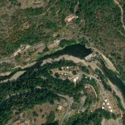 Vue satellite de Camping municipal le Cheylard à Le Cheylard