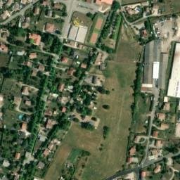 Vue satellite de Camping de la Croix Bleue à Châteauneuf-de-Vernoux
