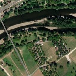Vue satellite de Camping Les Ombrages à Saint-Julien-de-Lampon