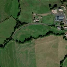 Vue satellite de Camping à la ferme école d'attelage de l'Aubrac à Cantoin