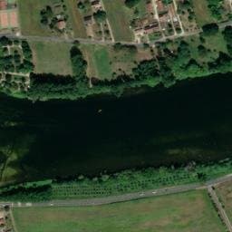 Vue satellite de Camping municipal du Moulin de la Guillou à Lalinde