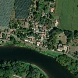 Vue satellite de Camping de la Rivière de Prats à Juillac