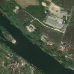 Vue satellite de Aire privée de camping-car des Terrasses de Merculot à Allas-les-Mines